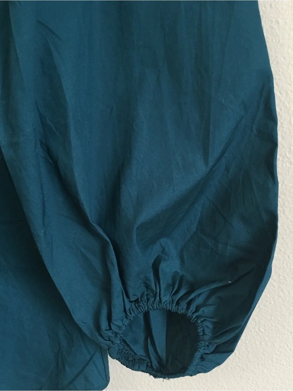 Free People All the Time Button-Front Peplum Shirt Teal NWT XS